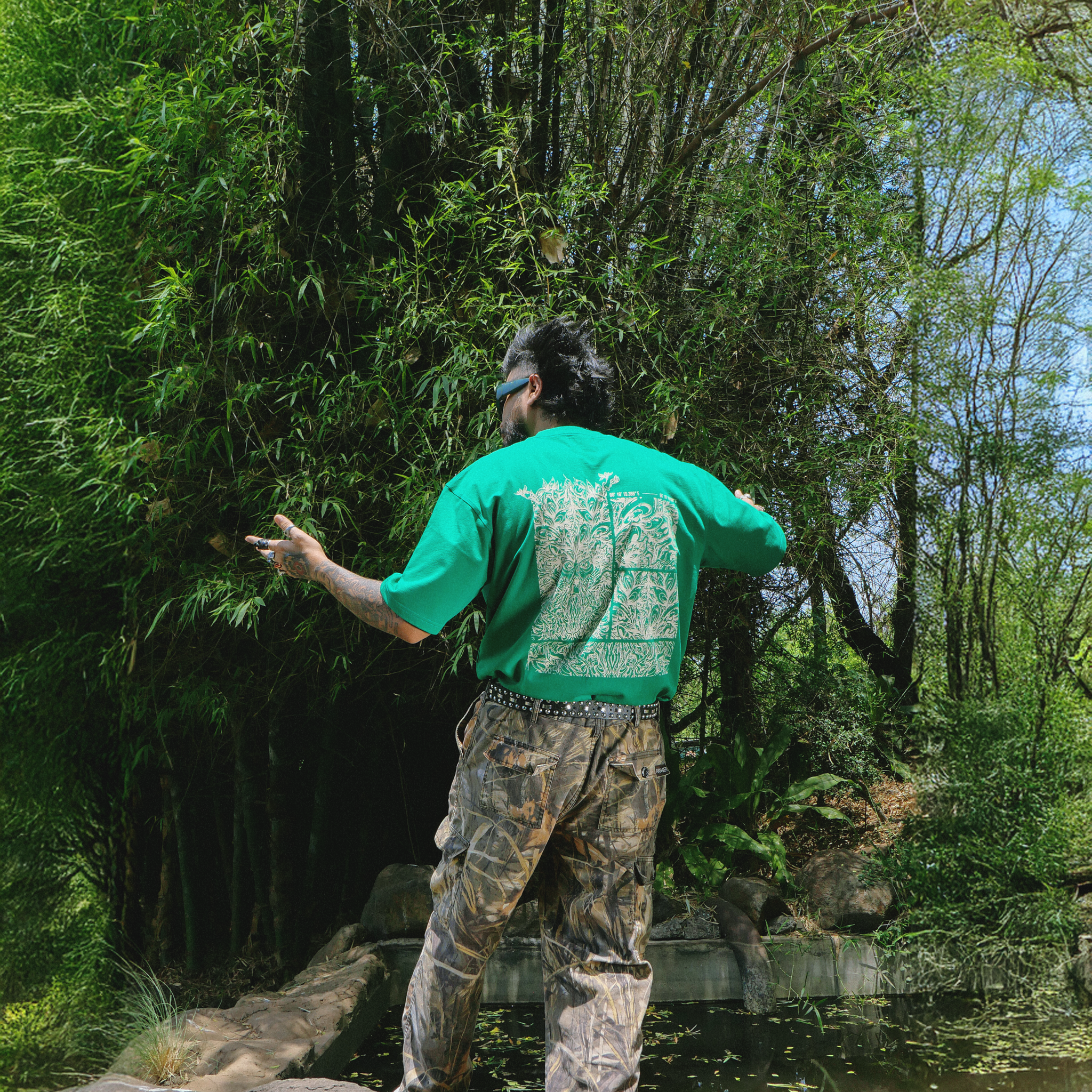Green T-shirt | Thaely x Signature Packaged Drinking Water | Imagined by Santanu Hazarika
