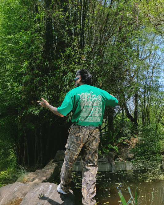 Green T-shirt | Thaely x Signature Packaged Drinking Water | Imagined by Santanu Hazarika