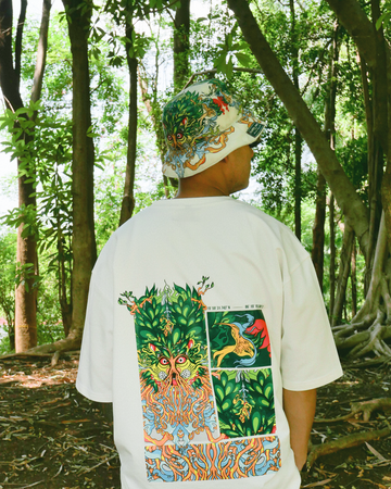 White T-shirt | Thaely x Signature Packaged Drinking Water | Imagined by Santanu Hazarika