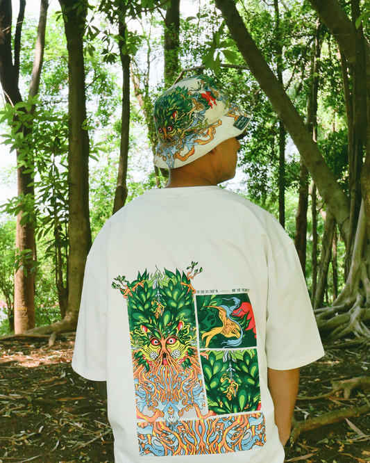 White T-shirt | Thaely x Signature Packaged Drinking Water | Imagined by Santanu Hazarika