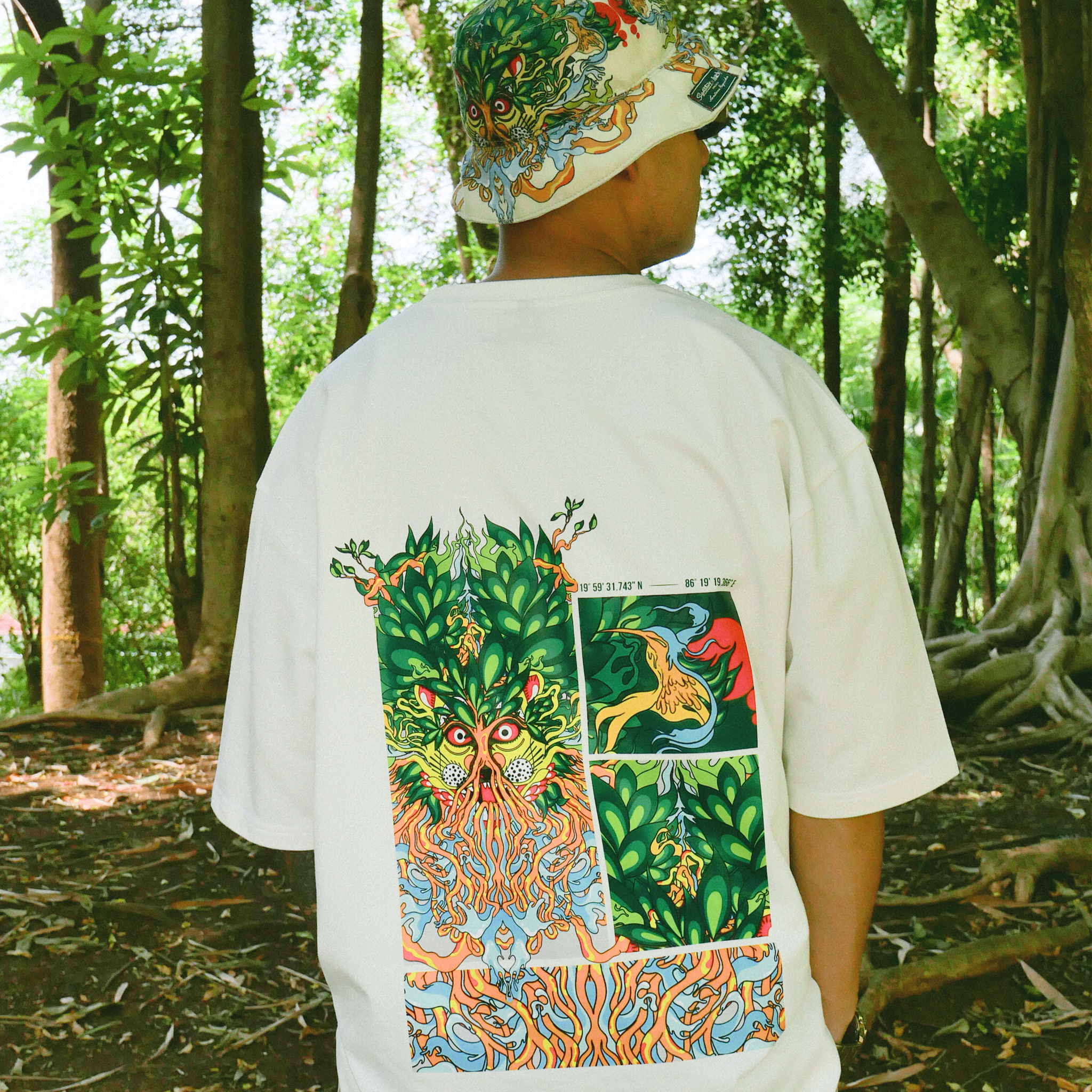 White T-shirt | Thaely x Signature Packaged Drinking Water | Imagined by Santanu Hazarika